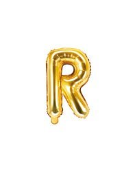 Foil Balloon Letter ''R'', 35cm, gold