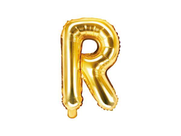 Foil Balloon Letter ''R'', 35cm, gold