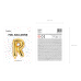 Foil Balloon Letter ''R'', 35cm, gold