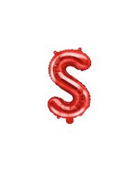 Foil Balloon Letter ''S'', 35cm, red