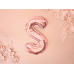 Foil Balloon Letter ''S'', 35cm, rose gold