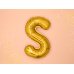 Foil Balloon Letter ''S'', 35cm, gold