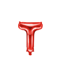 Foil Balloon Letter ''T'', 35cm, red