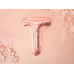 Foil Balloon Letter ''T'', 35cm, rose gold