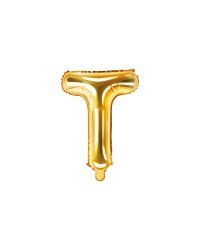 Foil Balloon Letter ''T'', 35cm, gold