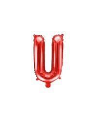 Foil Balloon Letter ''U'', 35cm, red