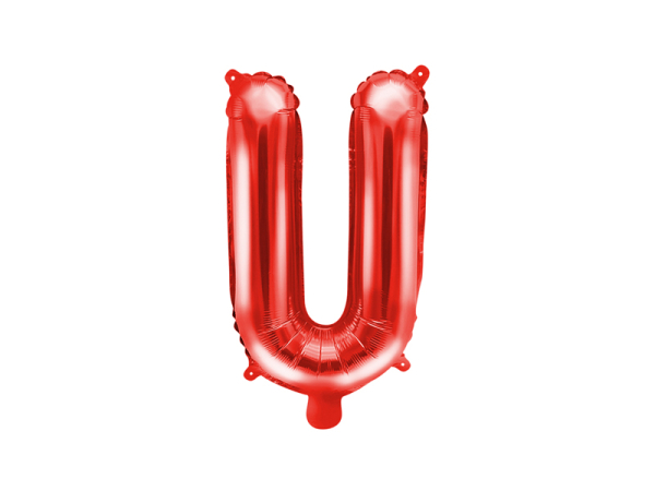 Foil Balloon Letter ''U'', 35cm, red