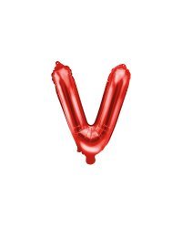 Foil Balloon Letter ''V'', 35cm, red