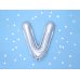 Foil Balloon Letter ''V'', 35cm, silver