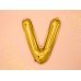 Foil Balloon Letter ''V'', 35cm, gold