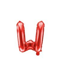 Foil Balloon Letter ''W'', 35cm, red