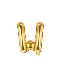 Foil Balloon Letter ''W'', 35cm, gold