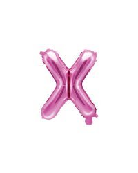 Foil Balloon Letter ''X'', 35cm, dark pink