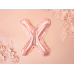 Foil Balloon Letter ''X'', 35cm, rose gold