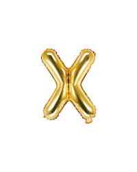 Foil Balloon Letter ''X'', 35cm, gold