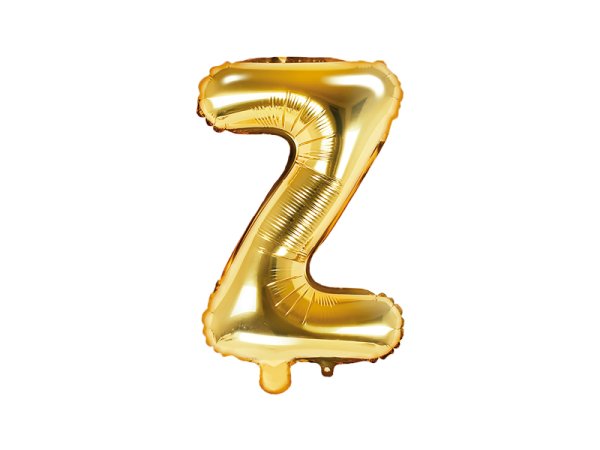 Foil Balloon Letter ''Z'', 35cm, gold