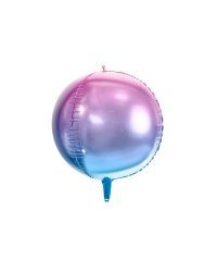 Foil Balloon Ombre Ball, violet and blue, 35cm