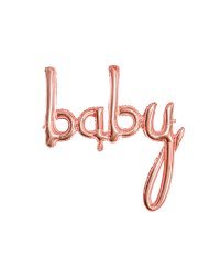 Foil balloon Baby, rose gold, 73.5x75.5cm