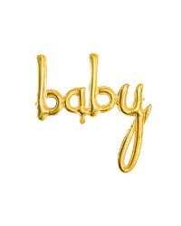 Foil balloon Baby, gold, 73.5x75.5cm