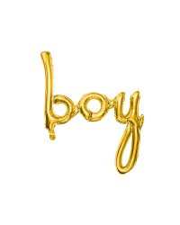 Foil balloon Boy, gold, 63.5x74cm