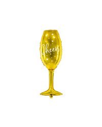 Foil balloon Glass, 28x80cm, gold