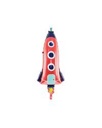 Foil balloon Rocket, 44x115cm, mix