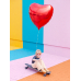 Foil balloon Heart, 72x73cm, red