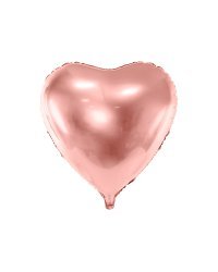 Foil balloon Heart, 72x73cm, rose gold