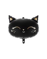 Foil Balloon Cat, 48x36cm, black