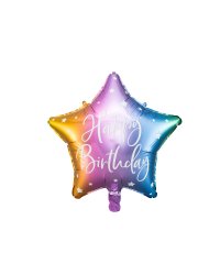 Foil balloon Happy Birthday, 40cm, mix