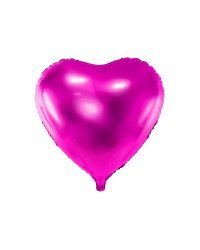 Foil Balloon Heart, 45cm, dark pink