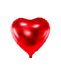 Foil Balloon Heart, 45cm, red