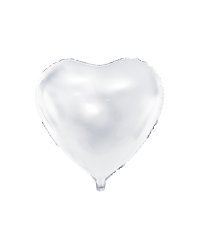 Foil Balloon Heart, 45cm, white