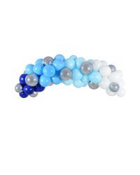 Balloon garland - blue, 200cm (1 pkt / 60 pc.)