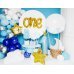 Balloon garland - blue, 200cm (1 pkt / 60 pc.)