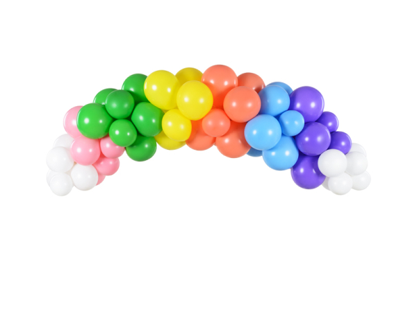 Balloon garland - Rainbow, 200cm (1 pkt / 60 pc.)