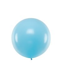 Round Balloon 1m, Pastel Light Blue