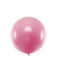 Round Balloon 1m, Metallic Light Pink