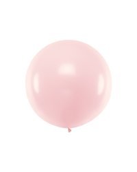 Round Ballon 1m, Pastel Pale Pink