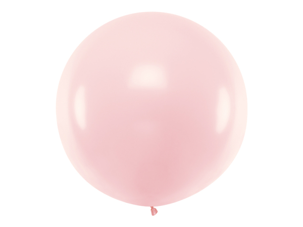 Round Ballon 1m, Pastel Pale Pink