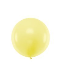 Round Balloon 1m, Pastel Light Yellow