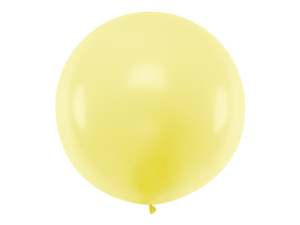 Round Balloon 1m, Pastel Light Yellow