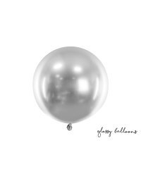 Round Glossy Balloon 60cm, silver