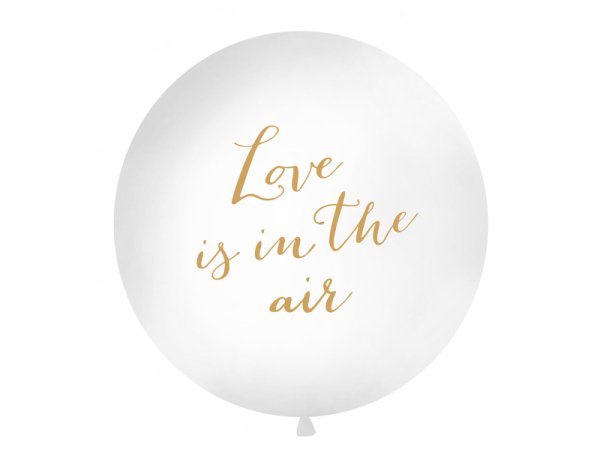 Giant Balloon 1 m, Love is in the air, white