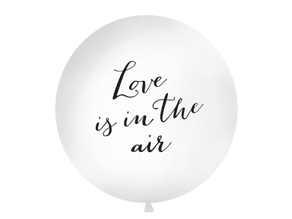 Giant Balloon 1 m, Love is in the air, white