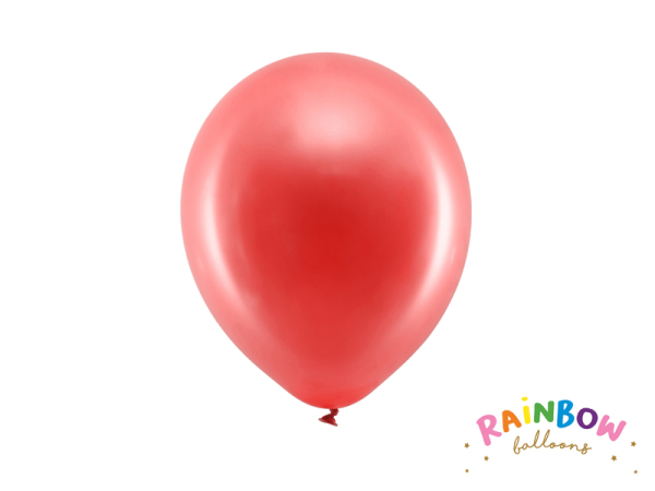 Rainbow Balloons 23cm metallic, red (1 pkt / 100 pc.)