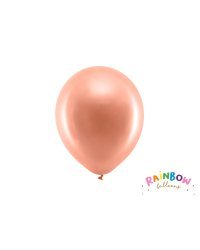 Rainbow Balloons 23cm metallic, rose gold (1 pkt / 10 pc.)