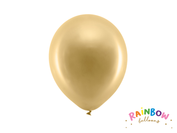 Rainbow Balloons 23cm metallic, gold (1 pkt / 100 pc.)