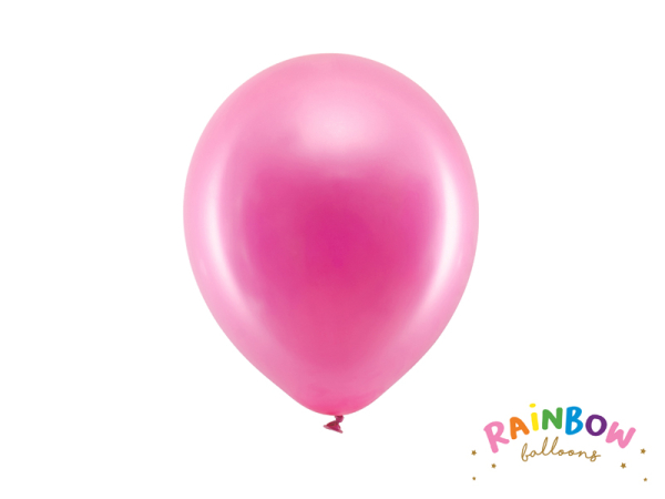 Rainbow Balloons 23cm metallic, fuchsia (1 pkt / 10 pc.)