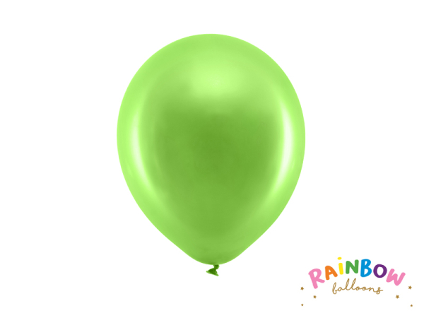 Rainbow Balloons 23cm matellic, light green (1 pkt / 100 pc.)